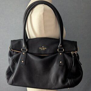 KATE SPADE New York Black Pebbled Leather Cobble Hill Leslie Purse Handle Bag